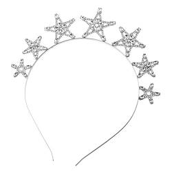 Tainrunse Kopfband Haarfester, rutschfester, leichter Kopfband für den Abschlussball Silber von Tainrunse