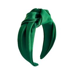 Tainrunse Stirnband Große Knoten Stoff Wrap Stirnband Einfarbig Haar Dekor Grün von Tainrunse