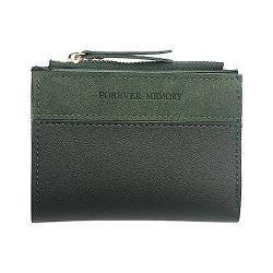 Tainrunse Tragbare Frauen Brieftasche Mini Kurze Multi-Slots Kreditkarte Halter Zipper Schlanke Brieftasche Geldbörse Geld Fall Grün von Tainrunse