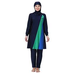 TaissBocco Muslimische Plus Size Bademode für Frauen Burkini Islamischer Badeanzug (6XL, T1) von TaissBocco