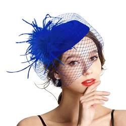 Takmor Fascinator Hochzeit, Hut Damen Mesh Federn Clip Kopfschmuck Fascinator auf Kirche Hochzeit Cocktail Tea Party für Frauen und Mädchen von Takmor