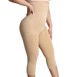 Takusun Shapewear Leggings für Frauen Bauchkontrolle Hohe Taille Capri Body Shaper Butt Lift Oberschenkel Slimmer, Hautfarben, Small von Takusun