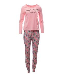 Damen Pyjama Set Schlafanzug Schlafhose + Langarm Oberteil Goodnight L von Talay