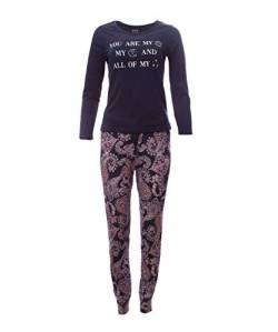 Damen Pyjama Set Schlafanzug Schlafhose + Langarm Oberteil You Are My Sun M von Talay