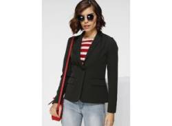 Kurzblazer TAMARIS Gr. 40, schwarz (schwarz (blazer aus nachhaltigem material)) Damen Blazer von Tamaris