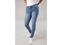 Skinny-fit-Jeans TAMARIS Gr. 34, N-Gr, blau (midblue used) Damen Jeans Röhrenjeans im Five-Pocket-Style Bestseller von Tamaris