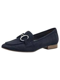 Tamaris COMFORT Damen Slipper aus Leder mit Blockabsatz, Blau (Navy), 37 EU von Tamaris