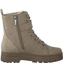 Tamaris COMFORT Damen Stiefeletten zum Schnüren Warm Gefüttert Plateau Comfort Fit, Braun (Taupe), 41 EU von Tamaris