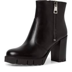 Tamaris Damen Ankle Boots, Frauen Stiefeletten,TOUCHit-Fußbett,knöchelhoch,reißverschluss,Stiefel,Bootee,Booties,halbstiefel,Black,38 EU von Tamaris