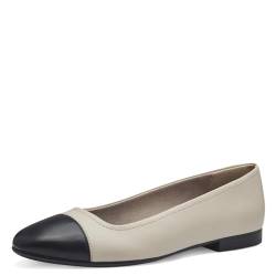 Tamaris Damen Ballerinas Vegan; IVORY/BLACK/beige; 36 von Tamaris