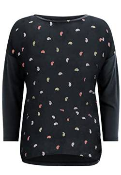 Tamaris Damen Bargen T-Shirt, Black Beauty Mini Paisley AOP, XL EU von Tamaris