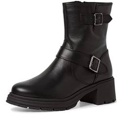 Tamaris Damen Biker Boots, Frauen Stiefeletten,TOUCHit-Fußbett,uebergangsstiefel,flach,Boots,Stiefel,Bootee,Booties,halbstiefel,Black,39 EU von Tamaris