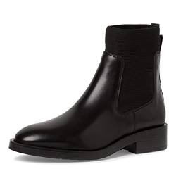 Tamaris Damen Chelsea Boots, Frauen Stiefeletten,TOUCHit-Fußbett,Kurzstiefel,uebergangsschuhe,uebergangsstiefel,Schlupfstiefel,Black,37 EU von Tamaris