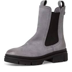 Tamaris Damen Chelsea Boots, Frauen Stiefeletten,TOUCHit-Fußbett,booties,halbstiefel,kurzstiefel,uebergangsschuhe,GREY NUBUC,42 EU von Tamaris