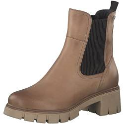 Tamaris Damen Chelsea Boots, Frauen Stiefeletten,TOUCHit-Fußbett,flach,Boots,Stiefel,Bootee,Booties,halbstiefel,Kurzstiefel,NUT,38 EU von Tamaris