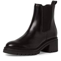 Tamaris Damen Chelsea Boots, Frauen Stiefeletten,TOUCHit-Fußbett,kurzstiefel,uebergangsschuhe,uebergangsstiefel,schlupfstiefel,BLACK,37 EU von Tamaris