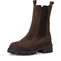 Tamaris Damen Chelsea Boots, Frauen Stiefeletten,Wechselfußbett,Bootee,Booties,halbstiefel,Kurzstiefel,uebergangsschuhe,Chocolate,36 EU von Tamaris