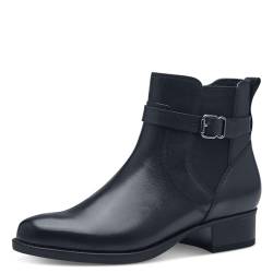 Tamaris Damen Chelsea Boots Leder Blockabsatz; NAVY/blau; 37 EU von Tamaris