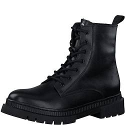 Tamaris Damen Combat Boots, Frauen Stiefeletten,Wechselfußbett,warm gefüttert,uebergangsstiefel,schnürstiefel,Winterstiefel,Black,39 EU von Tamaris