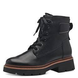 Tamaris Damen Combat Boots, Frauen Stiefeletten,uebergangsschuhe,uebergangsstiefel,schnürstiefel,boots,stiefel,bootee,booties,BLACK,37 EU von Tamaris