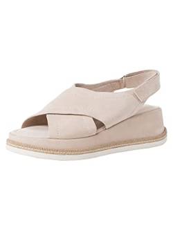 Tamaris Damen Keilsandalen, Frauen Sandaletten,Sommerschuhe,Freizeitschuhe,offene Schuhe,Strandschuhe,Keilsandaletten,bequem,Ivory,37 EU / 4 UK von Tamaris