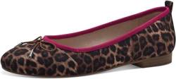 Tamaris Damen Klassische Ballerinas, Frauen Flats,Slip-ons,klassisch elegant,Schleife,Ballerinen,Pumps,Halbschuhe,Sommerschuhe,Leopard,36 EU von Tamaris