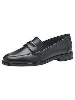 Tamaris Damen Klassische Ballerinas, Frauen Flats,TOUCHit-Fußbett,Slip-ons,klassisch elegant,Ballerinen,Pumps,Halbschuhe,Slipper,Black Leather,37 EU von Tamaris