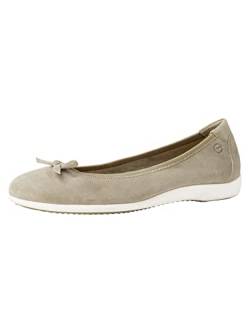 Tamaris Damen Klassische Ballerinas, Frauen Flats,Wechselfußbett,Ballerina-Schuhe,Ballet-Flats,flach,Ausgehschuhe,Abendschuhe,SAGE,41 EU von Tamaris