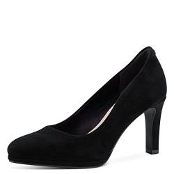 Tamaris Damen Klassische Pumps, Frauen Absatzschuhe,TOUCHit-Fußbett,hochhackige Schuhe,stoeckelschuhe,Ausgehschuhe,Black Suede,37 EU von Tamaris