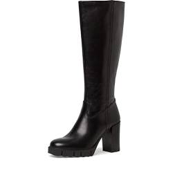 Tamaris Damen Klassische Stiefel, Frauen Stiefel,TOUCHit-Fußbett,lederstiefel,langschaftstiefel,reißverschluss,boots,BLACK,40 EU von Tamaris