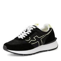 Tamaris Damen Low-Top Sneaker, Frauen Halbschuhe,Wechselfußbett,Woman,Ladies,Halbschuhe,straßenschuhe,Sportschuhe,BLK/Limoncello,37 EU / 4 UK von Tamaris