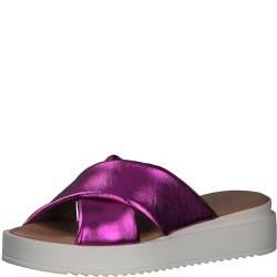 Tamaris Damen Plateau Mules Keilabsatz; FUXIA METALLIC/pink; 37 EU von Tamaris