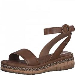 Tamaris Damen Riemchensandalen, Frauen Sandaletten,Comfort Lining,TOUCHit-Fußbett,Sandaletten,Sommersandalen,flach,NUT Leather,40 EU / 6.5 UK von Tamaris