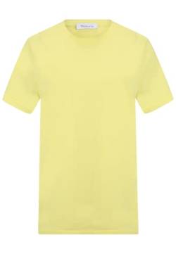 Tamaris Damen Rundhalsausschnitt plain T-Shirt ADRIA Gelb XS von Tamaris