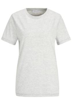 Tamaris Damen Rundhalsausschnitt plain T-Shirt ADRIA Grau L von Tamaris