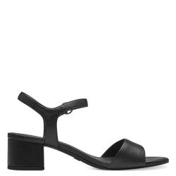 Tamaris Damen Sandaletten, Frauen Sandalen,offene schuhe,strandschuhe,riemchensandalen,elegant,leichter absatz,sommerschuhe,BLACK,38 EU von Tamaris