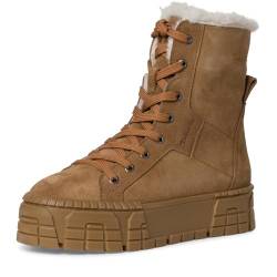 Tamaris Damen Schnürstiefel Leder Winter gefüttert; BROWN/braun; 37 EU von Tamaris