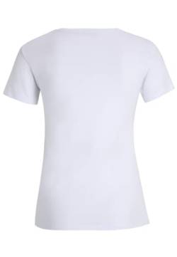 Tamaris Damen Slim T-Shirt mit tiefem Nackenausschnitt ALBA Weiß XL von Tamaris