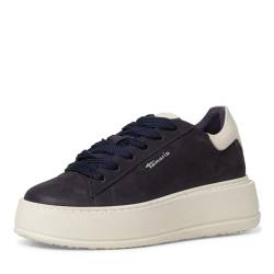 Tamaris Damen Sneaker Low Leder; NAVY/blau; 36 EU von Tamaris