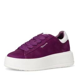 Tamaris Damen Sneaker Low Leder; PURPLE/lila; 37 EU von Tamaris