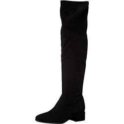 Tamaris Damen Stiefel, Frauen Overknee Stiefel, women's women woman abend elegant feier overknee-boots lederstiefel flacher lady,BLACK,40 EU / 6.5 UK von Tamaris