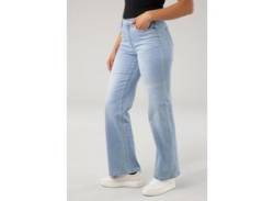 Weite Jeans TAMARIS Gr. 36, N-Gr, blau (hellblau used) Damen Jeans 5-Pocket-Jeans Röhrenjeans von Tamaris