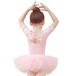 Ballettkleidung Mädchen Ballettkleid Tanzkleider für Mädchen Kinder Baumwolle Balletttrikot Ballettanzug Tanzkleid Tanzbody mit Rock Tütü von Tancefair