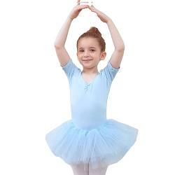 Kinder Ballettkleidung Ballettkleid Tanzkleider für Mädchen Baumwolle Balletttrikot Ballettanzug Tanzkleid Tanzbody mit Rock Tütü von Tancefair