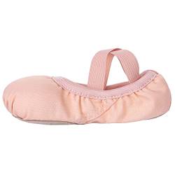 SKYSOAR Ballettschuhe Tanzschuhe Gymnastik Yoga Schuhe Split Sole Leder Wohnungen für Mädchen Damen Kinder und Erwachsene, Pink, 29 EU von Tancefair