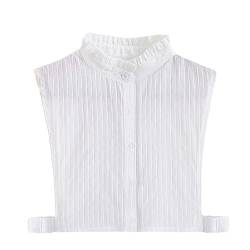 Tandou Bequem Damen Blusenkragen Baumwolle, Abnehmbare Krageneinsatz Für Pullover Accessoires, Nur für Kleine Büste von Tandou