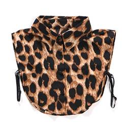 Tandou Mode Damen Blusenkragen Leopard, Abnehmbare Krageneinsatz Für Pullover Accessoires von Tandou