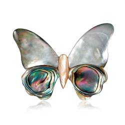 Tanduaji Damen Brosche Tier Schmetterling Abalone Hülse Modeschmuck Hülse A von Tanduaji