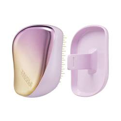 Tangle Teezer The Compact Styler Entwirrende Haarbürste, reisefreundlich, mit Schutzhülle und zweistufigem Zahn-Design, perfekt für nasses, trockenes und fliegendes Haar, süßes Lila und gelbes Chrom von Tangle Teezer