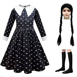 Tangsenyu Kinder Schwarzes Kleid für Mädchen Geburtstag Party Kleider Tutu Kleider, Farbe A, 4-5 Jahre von Tangsenyu